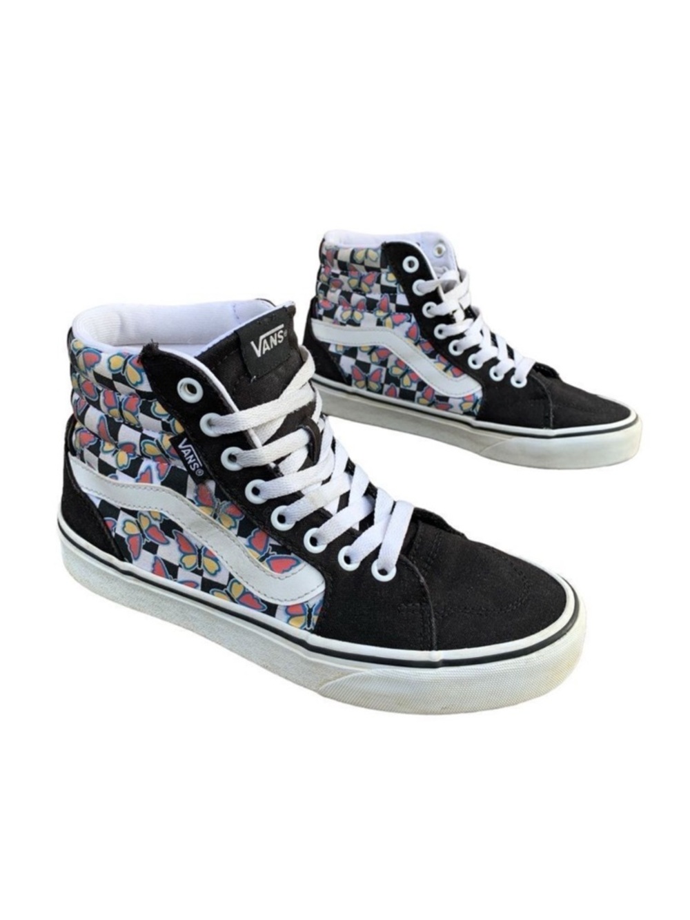 Vans Filmore HI Butterfly Checkerboard SK8-Hi Sneakers Women’s size 6.5